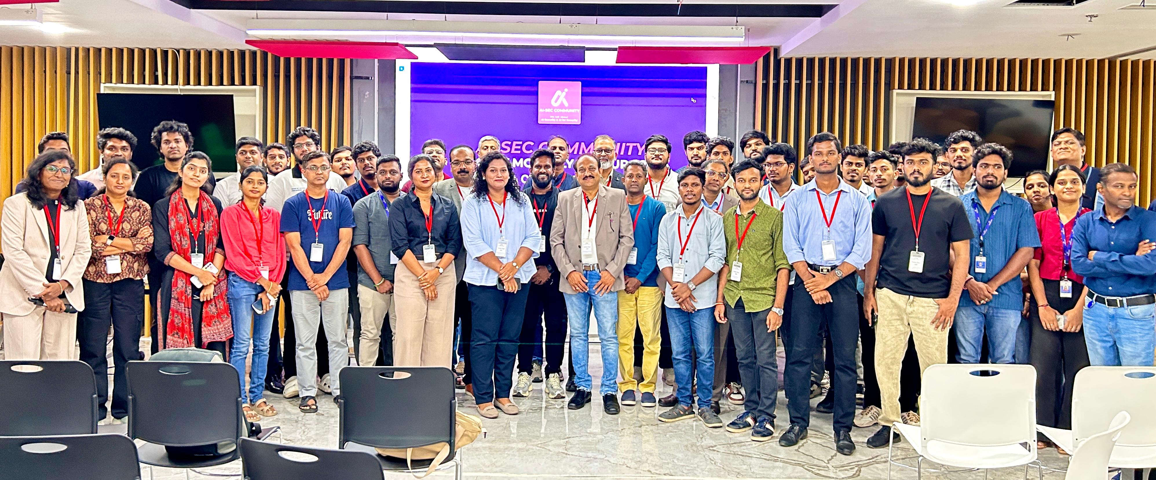 Photo of attendees at the August 2026 AI-SEC Community meetup in Chennai